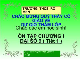 Bài giảng Ôn tập chương 1 sử dụng bản đồ tư duy