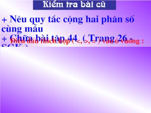 Bài giảng Quy tắc chuyển vế