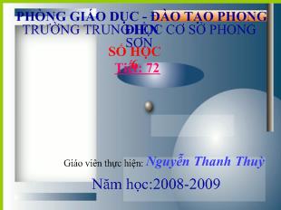 Bài giảng số học 6 Tiết 72: Rút gọn phân số