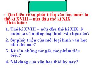 Bài giảng Sự phát triển của văn hóa dân tộc