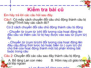 Bài giảng Tiết 102: Tiếng Việt Dùng cụm chủ vị để mở rộng câu
