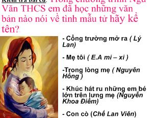 Bài giảng Tiết 126 Văn bản: Mây và sóng