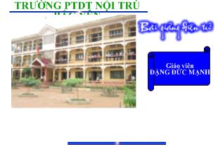 Bài giảng Tiết 27 Bài 15 : Phân tích một số ra thừa số nguyên tố