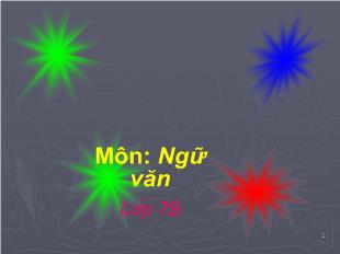 Bài giảng Tiết 38. Văn bản: Ngẫu nhiên viết nhân buổi mới về quê