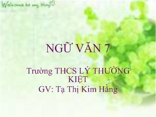 Bài giảng Tiết 3: từ ghép