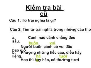 Bài giảng Tiết 43: Từ đồng âm