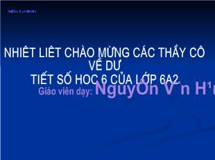 Bài giảng Tiết 44 bài 4: Cộng hai số nguyên cùng dấu