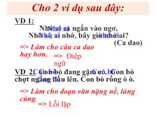 Bài giảng Tiết 55: Điệp ngữ