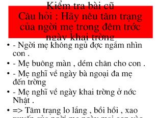 Bài giảng Tiết 5 bài 2: Cuộc chia tay của những con búp bê
