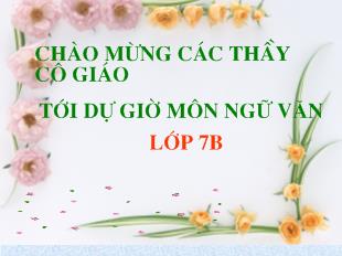 Bài giảng Tiết 82: Tiếng Việt- Câu đặc biệt