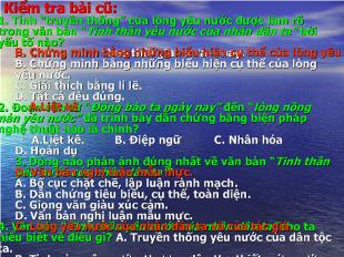 Bài giảng Tiết : 85 bài : Sự giàu có của Tiếng Việt (Đặng thai Mai)