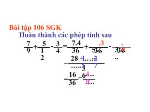 Bài giảng tiết 91: Luyện tập