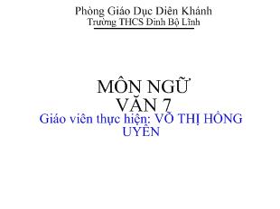 Bài giảng Từ đồng âm