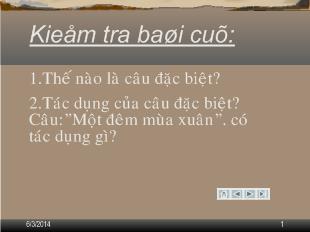 Bài giảng Tuần 22 tiết 86 bài 21: Thêm trạng ngữ cho câu