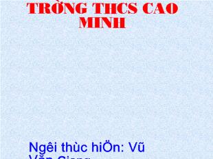 Bài giảng Tuần 26 tiết 126: Mây và sóng