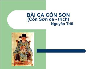 Giáo án Bài ca côn sơn (côn sơn ca - Trích)_ Nguyễn Trãi