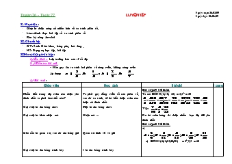 Giáo án đại số 6 tuần 26