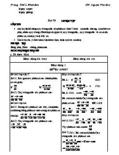 Giáo án đại số tuần 26