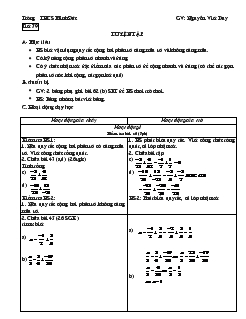 Giáo án đại số tuần 27