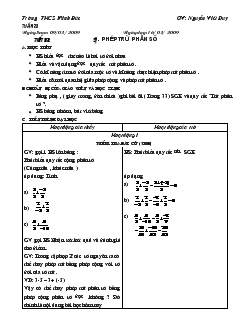 Giáo án đại số tuần 28