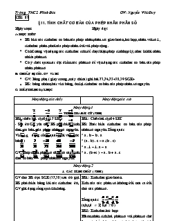 Giáo án đại số tuần 29