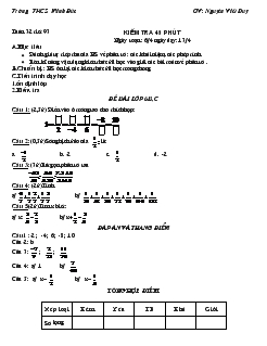 Giáo án đại số tuần 32