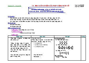 Giáo án số học 6 tuần 27