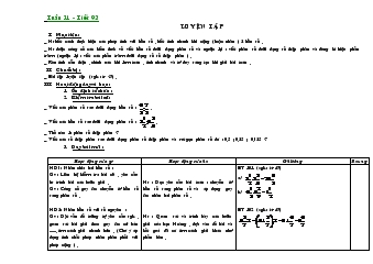 Giáo án số học 6 tuần 31