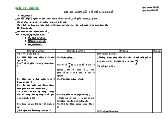 Giáo án số học 6 tuần 33