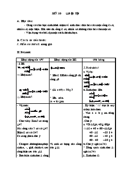 Giáo án số học Tiết 19: luyện tập