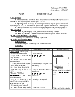 Giáo án Tiết 15: Hình chữ nhật