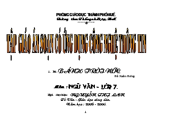 Giáo án Tiết 26: Văn bản Bánh trôi nước