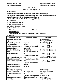 Giáo án Tuần 22 tiết 63 : luyện tập