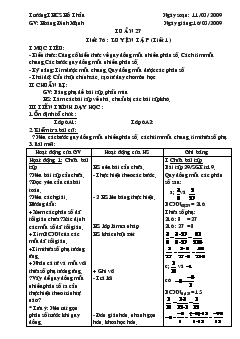 Giáo án tuần 27 tiết 76 : luyện tập (tiết 1)