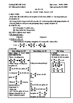 Giáo án Tuần 29 tiết 83 : phép trừ phân số