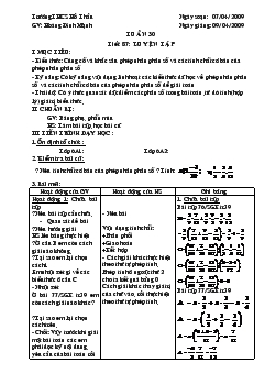 Giáo án Tuần 30 tiết 87: luyện tập