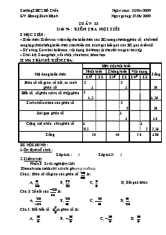 Giáo án Tuần 33 tiết 94 : kiểm tra một tiết