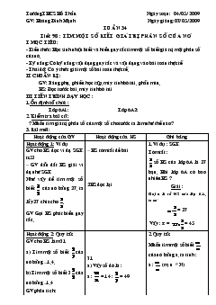 Giáo án Tuần 34 tiết 98 : tìm một số biết giá trị phân số của nó