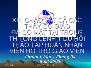 Hội thảo tập huấn nhân viên hỗ trợ giáo viên 2008