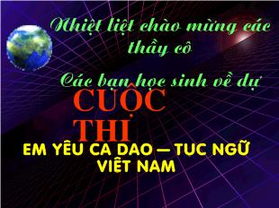 Ngoại khóa Cuộc thi Em yêu ca dao – tục ngữ Việt Nam