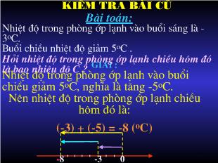 Tiết 46: Cộng hai số nguyên khác dấu