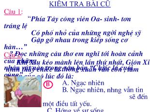 Bài giảng Chiếc lá cuối cùng tiết 2