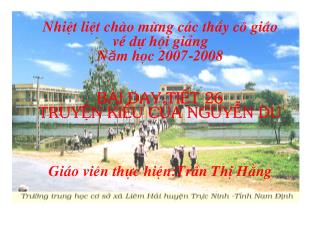 Bài giảng bài 6 tiết 26 truyện kiều của Nguyễn Du
