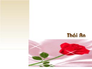 Bài giảng Bài toán dân số _ Thái An