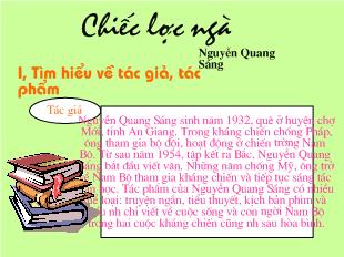 Bài giảng Chiếc lược ngà (Nguyễn Quang Sáng)