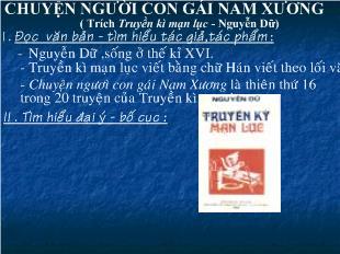 Bài giảng Chuyện người con gái nam xương ( trích truyền kì mạn lục - Nguyễn dữ)