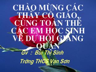 Bài giảng Định lý Ta- lét