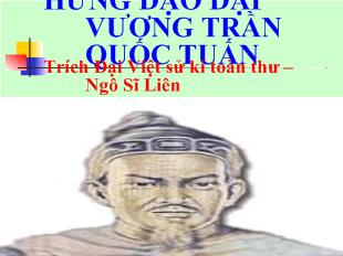 Bài giảng Hưng đạo đại vương trần quốc tuấn