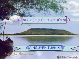 Bài giảng Khởi ngữ