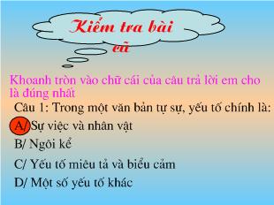 Bài giảng Miêu tả nội tâm trong văn bản tự sự